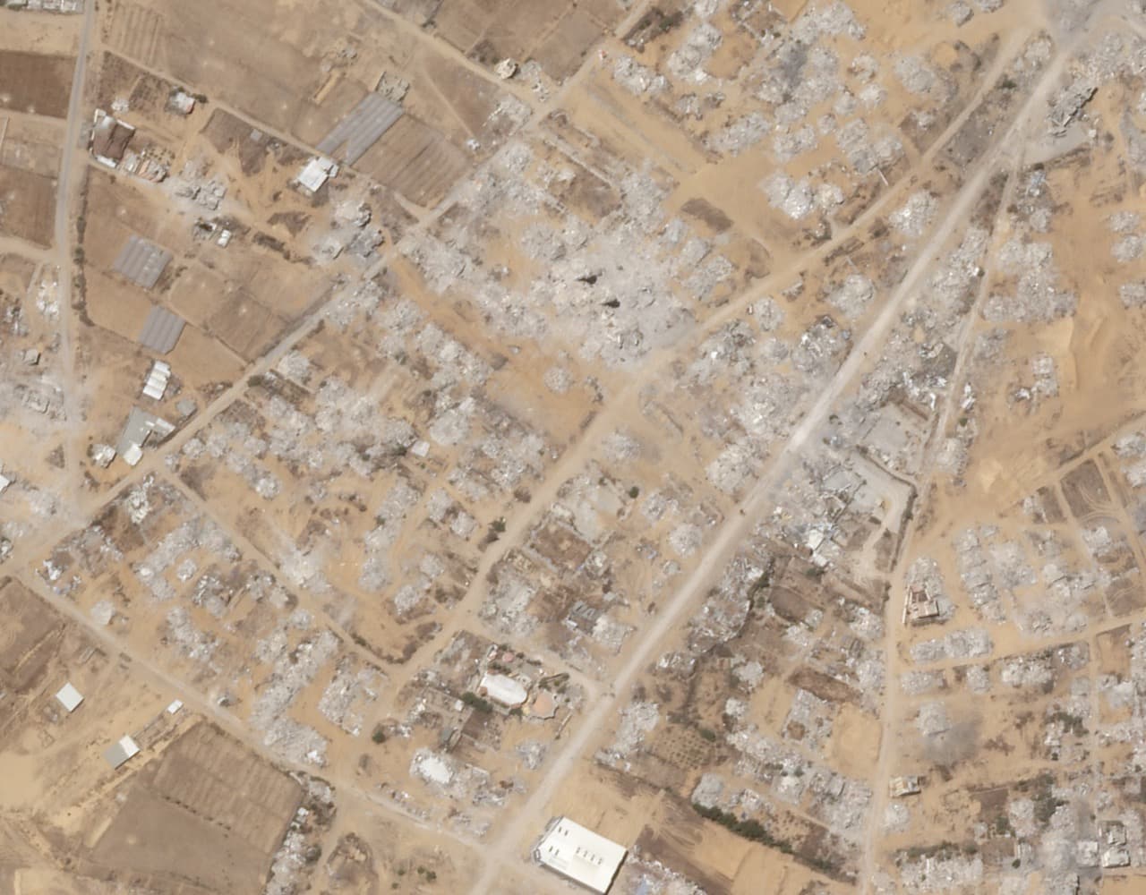 An area of Khan Yunis in August 2025
